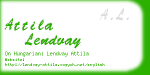 attila lendvay business card